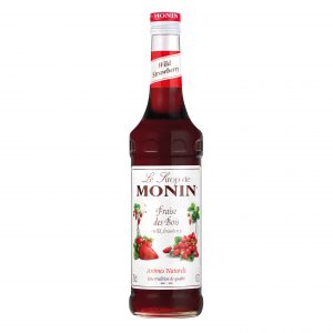 Butelka wild strawberry syrop poziomkowy 0,7 litra.