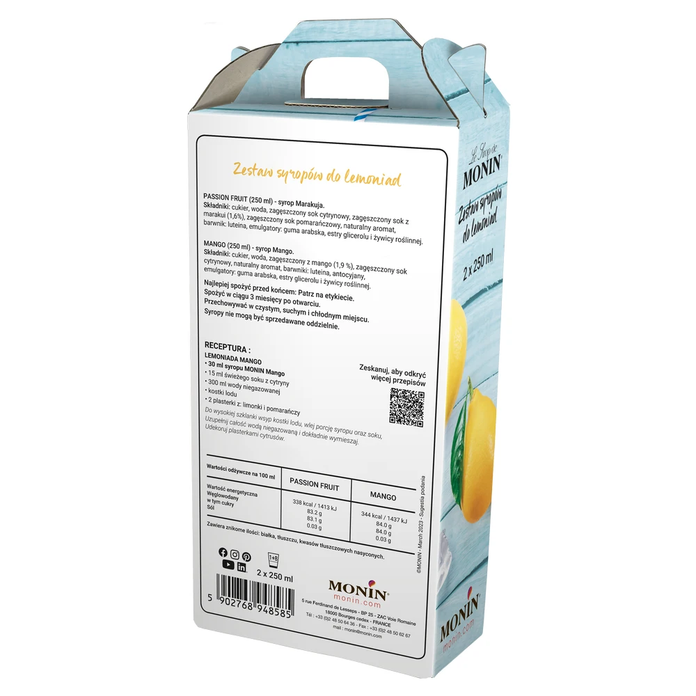 Zestaw syropów do lemoniad